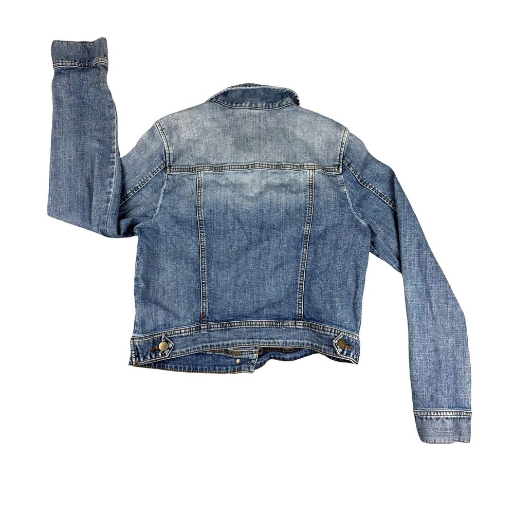 BP Jacket Women's Large Blue Jean Denim Long Sleeve Button Up Pockets Casual Top - Picture 3 of 7